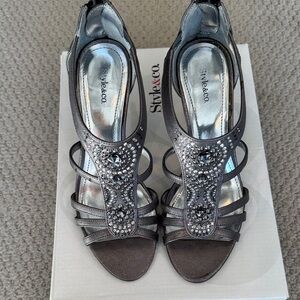 Style & Co. Women's Pewter Embellished Heels
